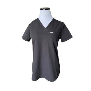 Figs Womens Catarina One Pocket Scrub Top Size XS Black FW1000 Healthcare Nurse